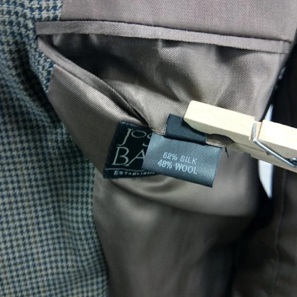 Jos A Bank 41R Suit Blazer Sports Coat Multi Color